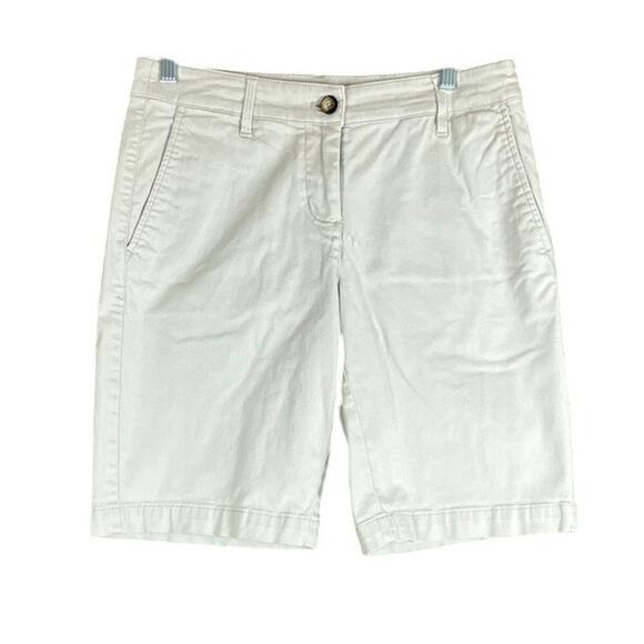 Tommy Bahama Womens Shorts Beige Midi Chino Island Life Stretch 4 - Picture 1 of 11